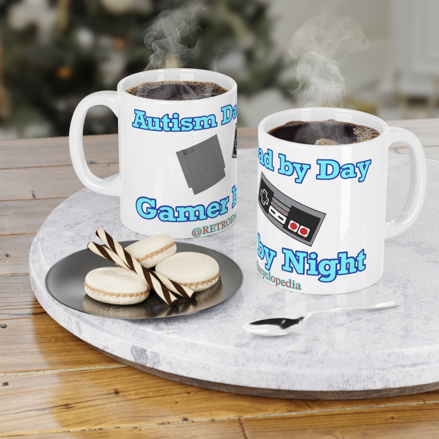 Autism dad by day, Gamer by night” Ceramic Mug (11oz\15oz\20oz)